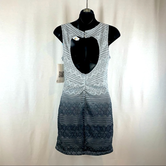 Emerald Sundae Gray Ombré Cocktail Party Dress, Size M - Picture 3 of 6